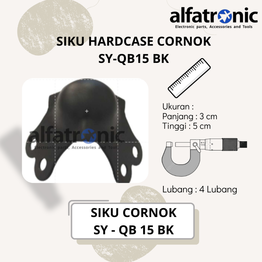 SIKU HARDCASE CORNOK KECIL THANOS SY-QB15 BLACK / SIKU POJOK BOX HARDCASE / SIKU BENJOL HARDCASE - 1