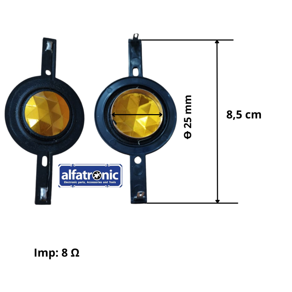 VOICE COIL TWETEER G3 26MM COARSE ALM VARIATIF GOLD BLACK - 1